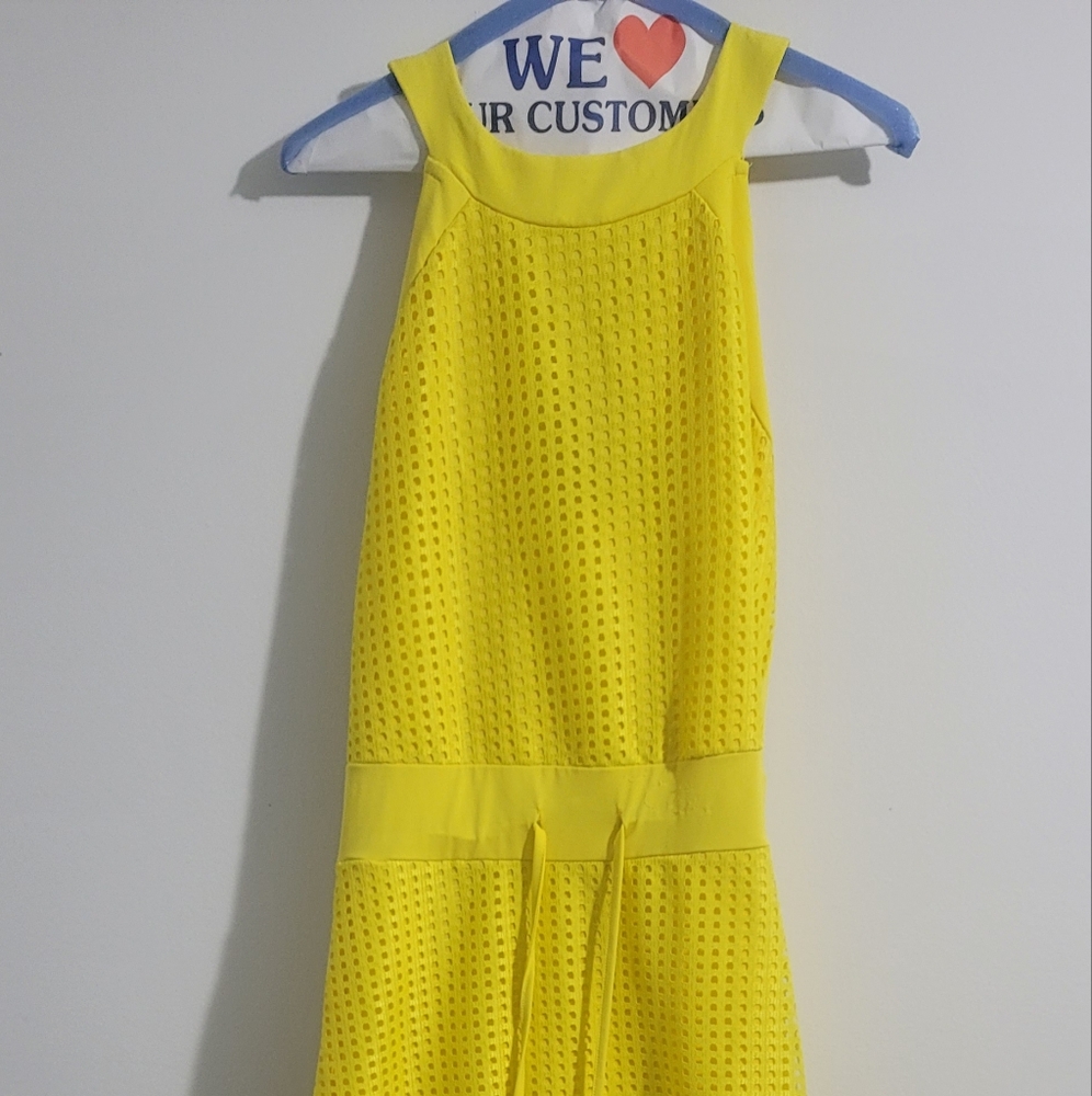 Curvy Girl Dress Yellow Sleeveless